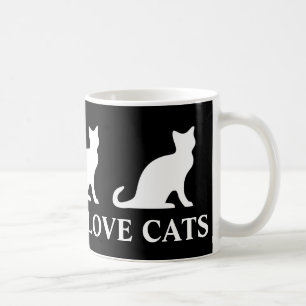 Vraie tasse de café de chats d'amour d'hommes