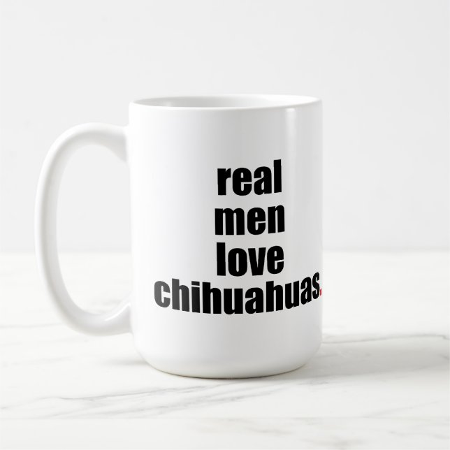 Vraie tasse de chiwawas d'amour d'hommes (Gauche)