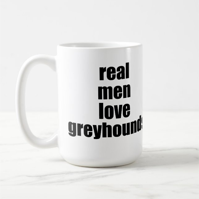 Vraie tasse de lévriers d'amour d'hommes (Gauche)