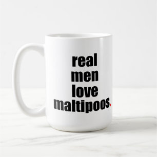 Vraie tasse de Maltipoos d'amour d'hommes