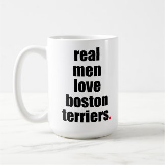 Vraie tasse de terriers de Boston d'amour d'hommes
