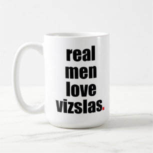 Vraie tasse de Vizslas d'amour d'hommes