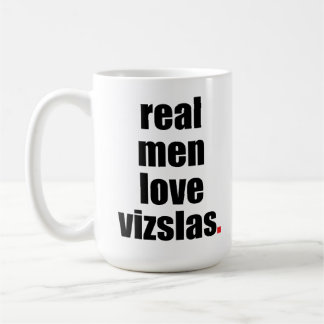 Vraie tasse de Vizslas d'amour d'hommes