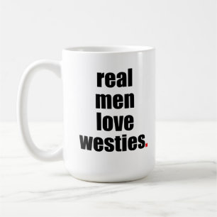 Vraie tasse de Westies d'amour d'hommes