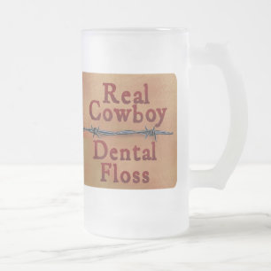 Vraie tasse en verre givré de cowboy