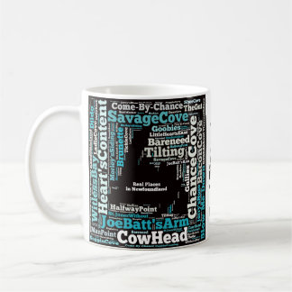 Vrais endroits dans la tasse de Terre-Neuve