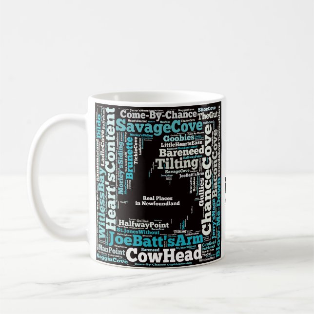 Vrais endroits dans la tasse de Terre-Neuve (Gauche)