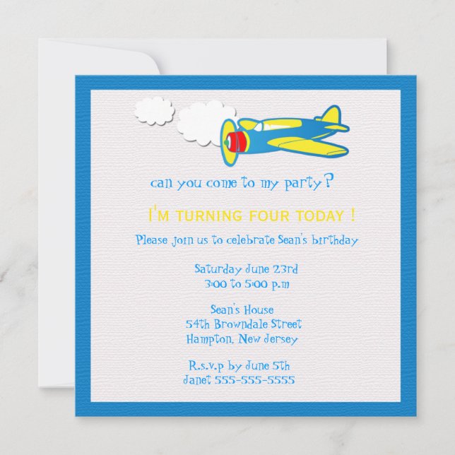 Vroom…. Invitations de fête d'anniversaire (Devant)