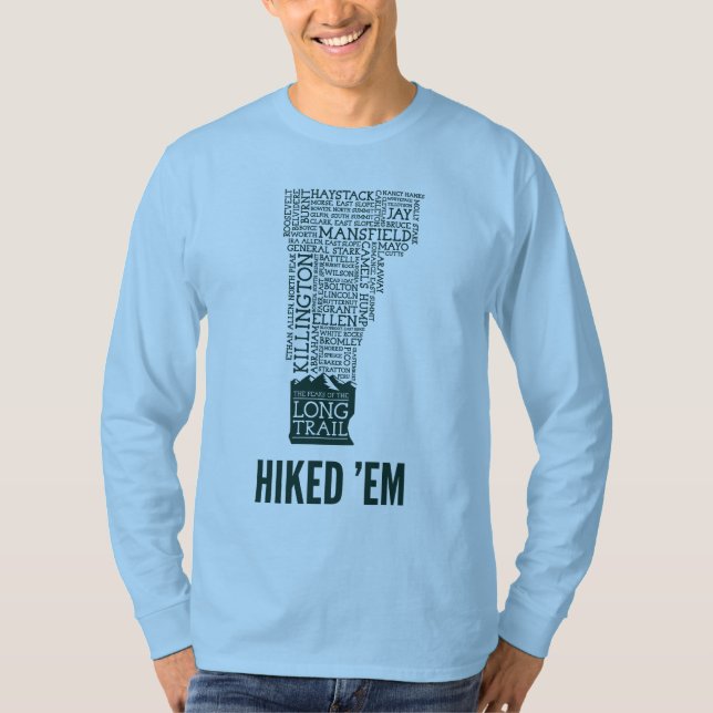 VT Long Trail Randonnée Long Sleeve T-Shirt (Vert) (Devant)