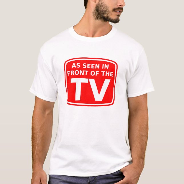 Vu Devant La Télé Drôle De T-Shirt Humour (Devant)