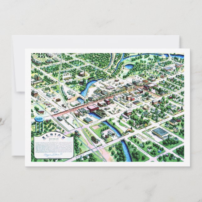 Vue aérienne d'Albion Michigan 1993 (Devant)