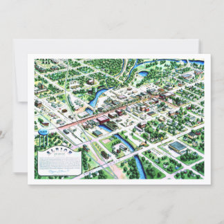 Vue aérienne d'Albion Michigan 1993