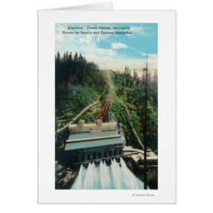 Vue aérienne de la centrale électrique Electron