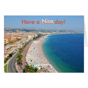 Vue aérienne de la plage à Nice, France