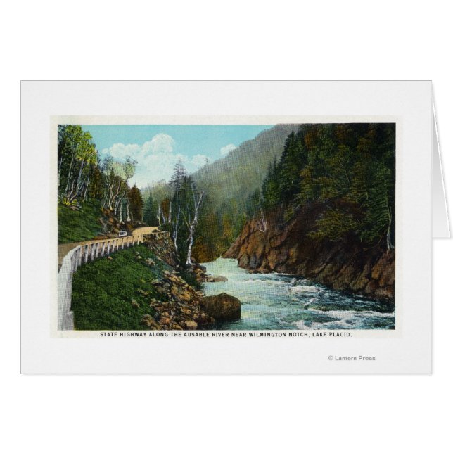 Vue aérienne de la rivière Ausable près de Wilming (Devant horizontal)