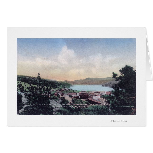 Vue aérienne de la ville et du lac Nederland (Devant horizontal)