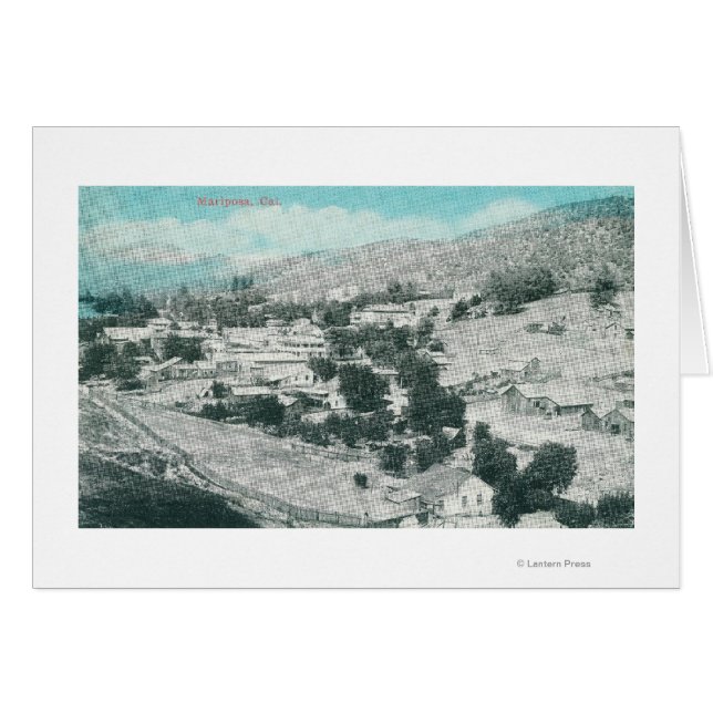 Vue aérienne de la villeMariposa, CA (Devant horizontal)