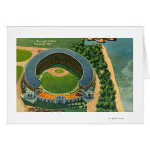 Vue aérienne de StadiumCleveland municipal, OH