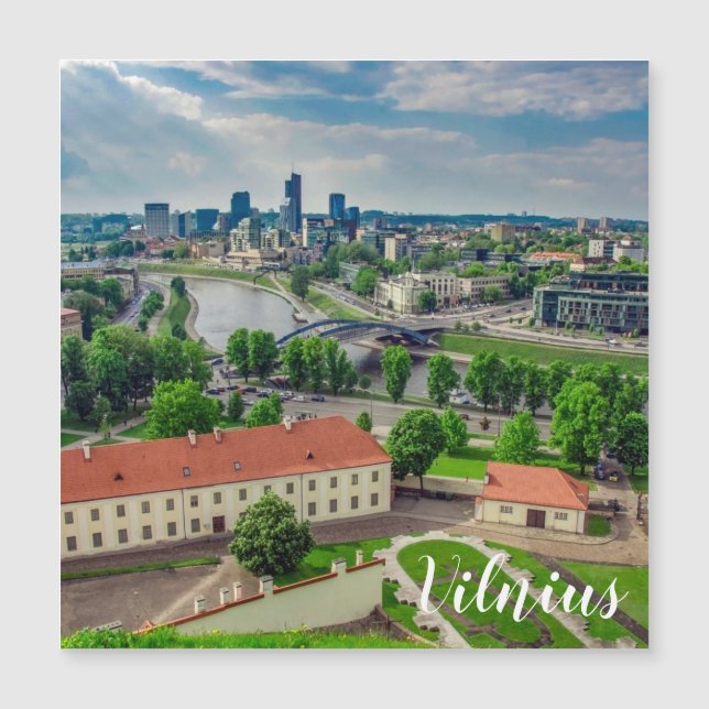 Vue aérienne de Vilnius, Lituanie Carte postale (Devant)