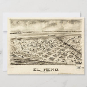 Vue aérienne d'El Reno, Oklahoma (1891)