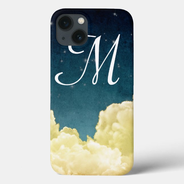 Vue céleste Étoiles et nuages Monogramme Coque ipa (Verso)