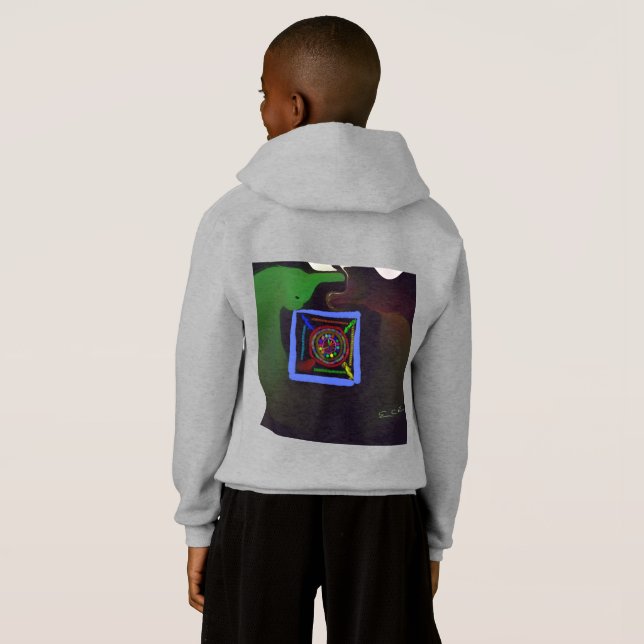 Vue Cool ! - Sweat à capuche garçon (Dos entier)