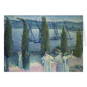 Vue côtière avec des arbres de Cypress, 1896