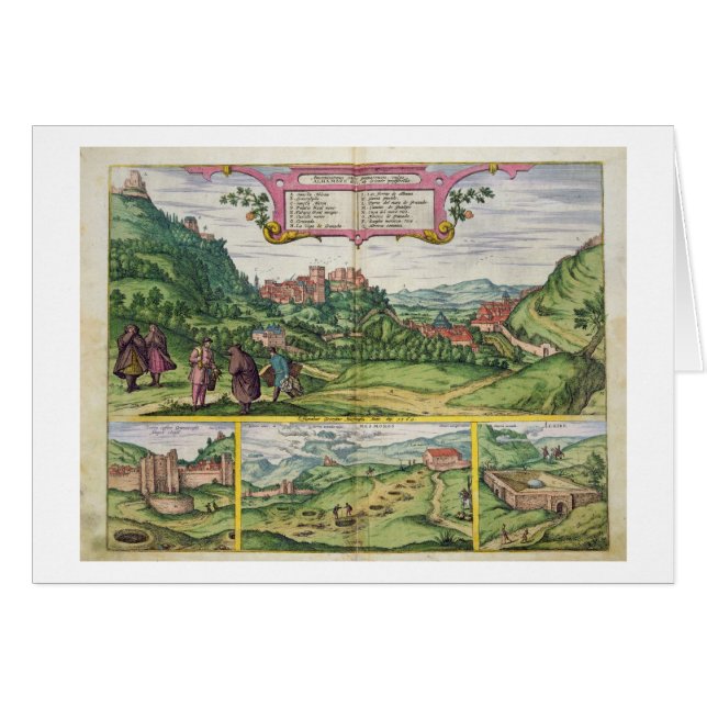 Vue d'Alhambra, de 'Civitates Orbis Terrar (Devant horizontal)