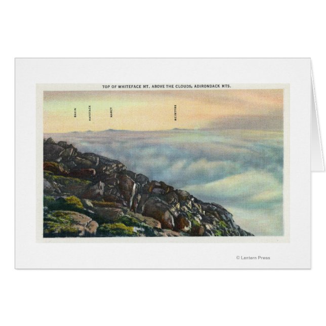 Vue d'autres Mts Adirondack au-dessus des Nuages (Devant horizontal)