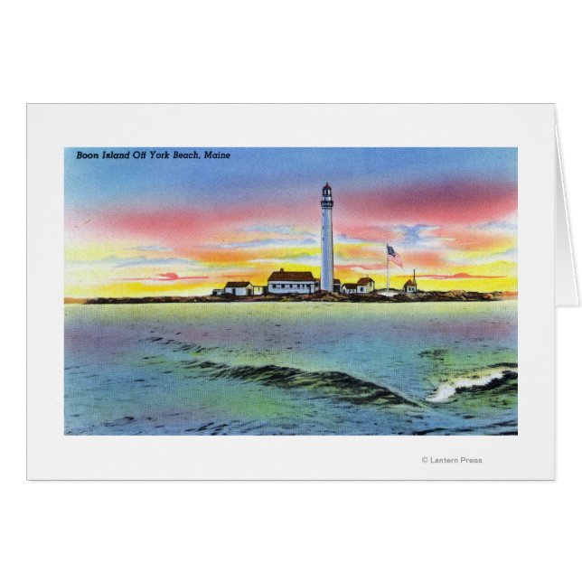 Vue de Boon Island et du phare de York (Devant horizontal)