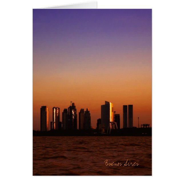 Vue de Buenos Aires au coucher du soleil (Devant)