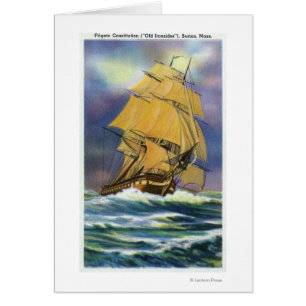 Vue de constitution de frégate, vieil Ironsides