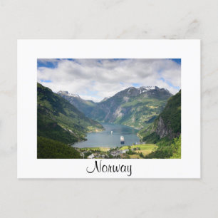 Vue de Geirangerfjord en Norvège carte frontière b