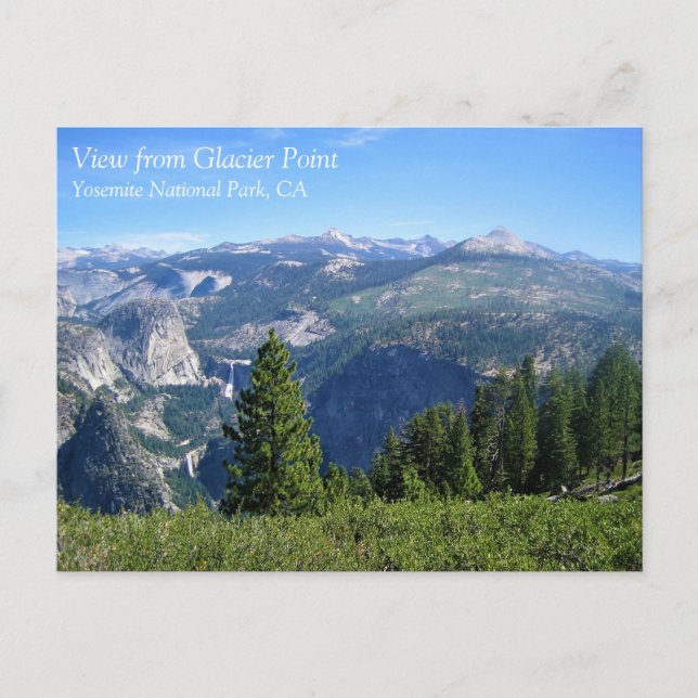 Vue de Glacier Point, Yosemite, CA Carte postale (Devant)