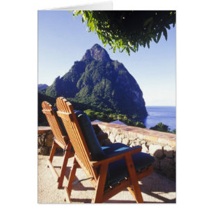 Vue de Gros Piton depuis la villa de Stonefield Es