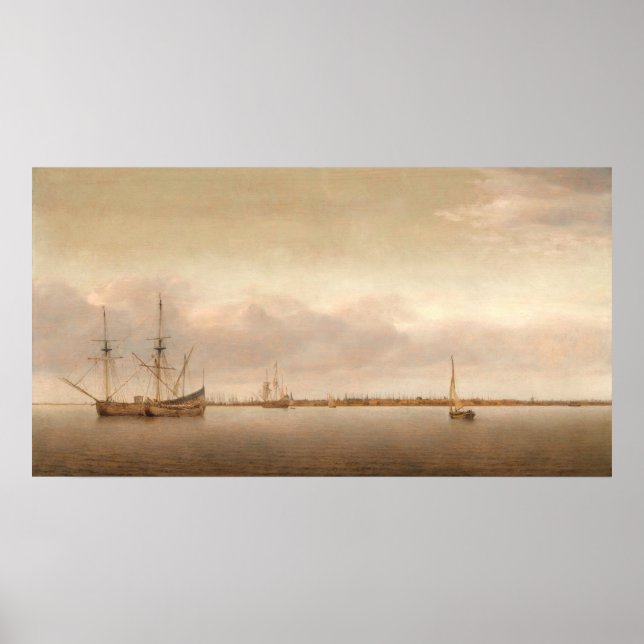 Vue de Hoorn - Poster d'art raffiné Abraham de Ver (Devant)