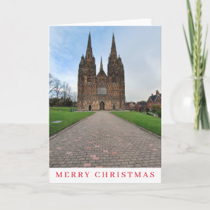 Vue de la cathédrale de Lichfield Carte de Noël