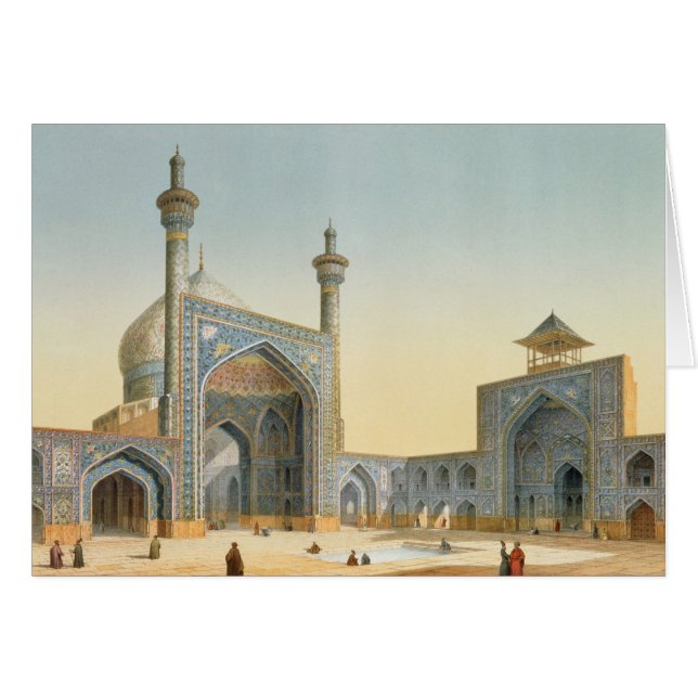 Vue de la cour de Mesdjid-je-Shah, Isfah (Devant horizontal)