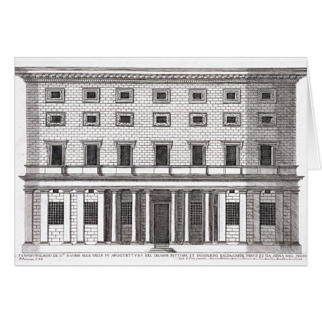 Vue de la façade de l'alla Valle de Palazzo (Devant horizontal)