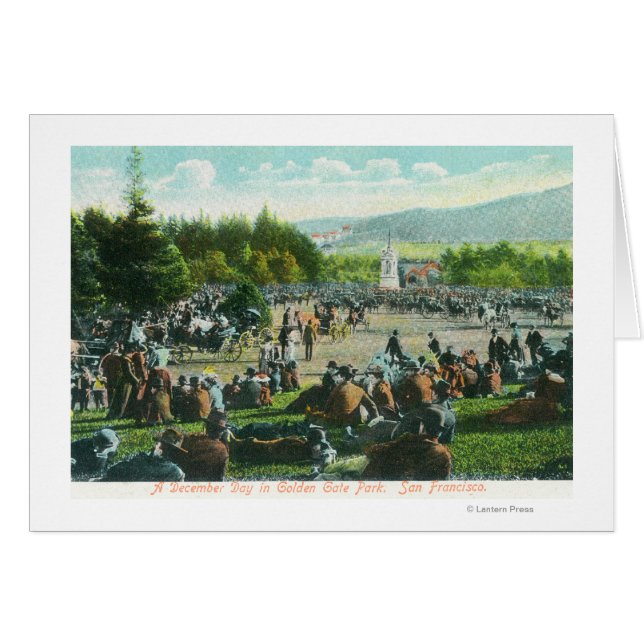Vue de la foule au Golden Gate Park en décembre (Devant horizontal)