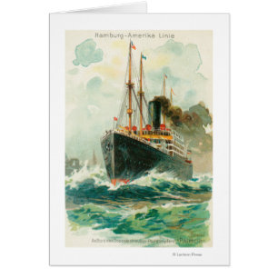 Vue de la Patricia en mer, Hambourg-Amérique