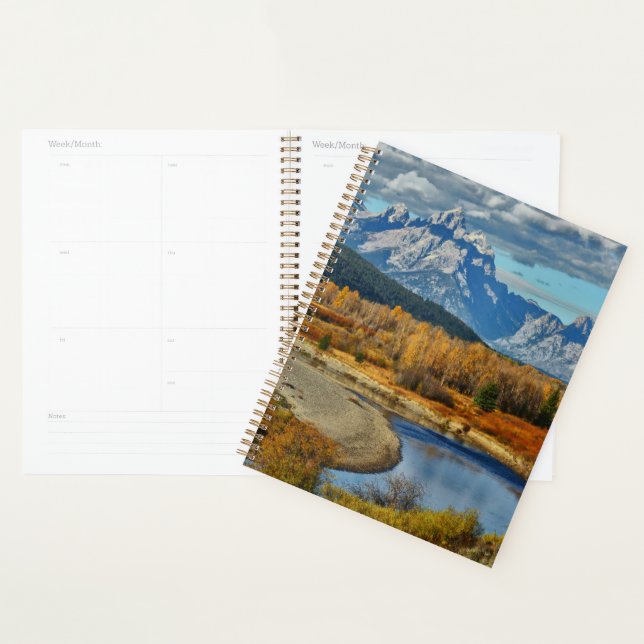 Vue de la rivière Grand Teton Mountains à l'automn (Devant avec enveloppe)