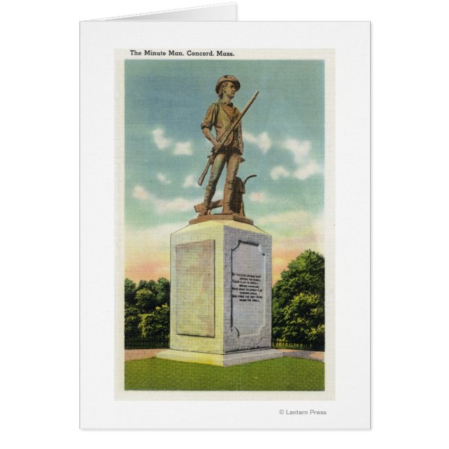 Vue de la statue du Minute Man (Devant)