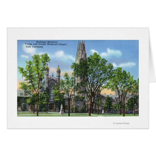 Vue de la tour Harkness Memorial, chapelle Dwight (Devant horizontal)