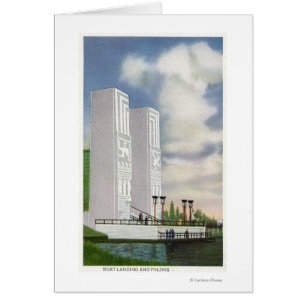 Vue de l'atterrissage et des pylônes de bateau