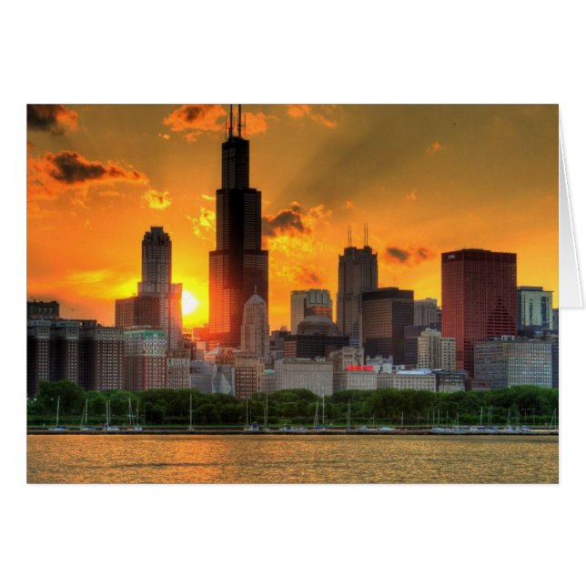 Vue de l'horizon de Chicago depuis Adler (Devant horizontal)