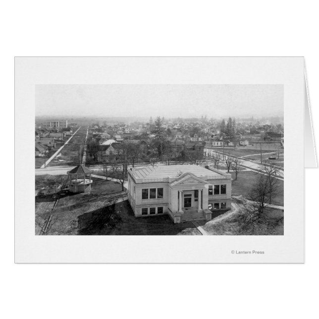 Vue de Medford, Oregon et de la bibliothèque (Devant horizontal)