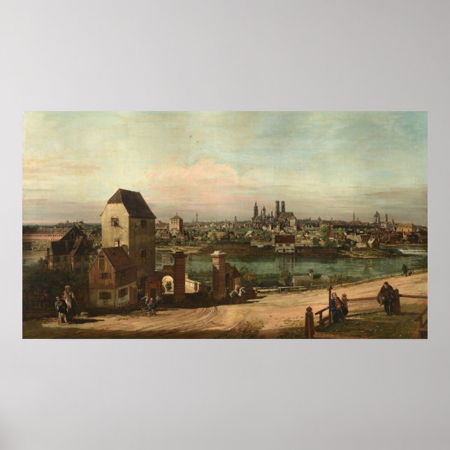 Vue de Munich - Bernardo Bellotto Poster d'Art (Devant)