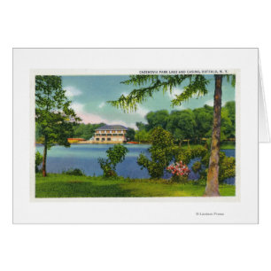 Vue de parc de Cazenovia du lac et du casino