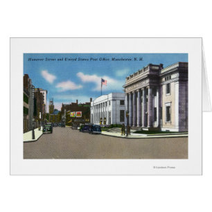 Vue de rue de Hannovre du bureau de poste